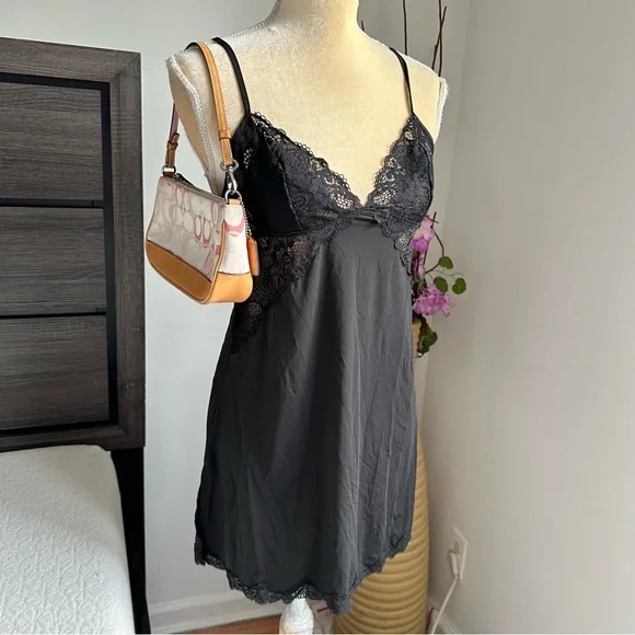 white christmas dresses Vintage Victoria Secret Pink Floral Burnout Slip Dress